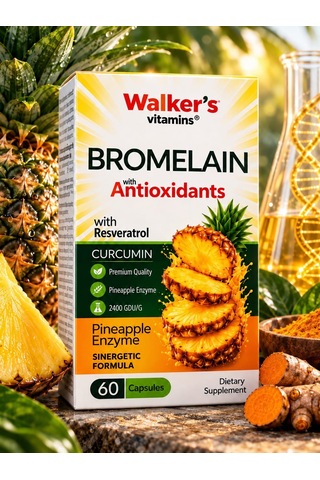 Walker's Vitamin Bromelain 1500 MG Takviye Edici Gıda 60 Kapsül