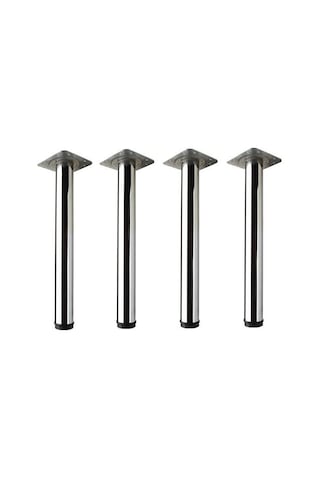 Metal, 71 Cm Krom Kaplama Bingolu Masa Ayağı 4 Adet