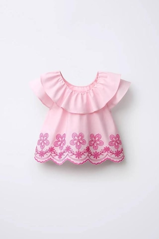 Miniko Kids Kız Çocuk Lazer Kesim Pantolonlu Takım Pembe