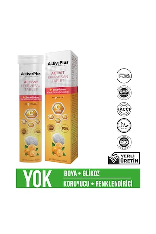 Active Plus Activit Efervesan 20 Tablet