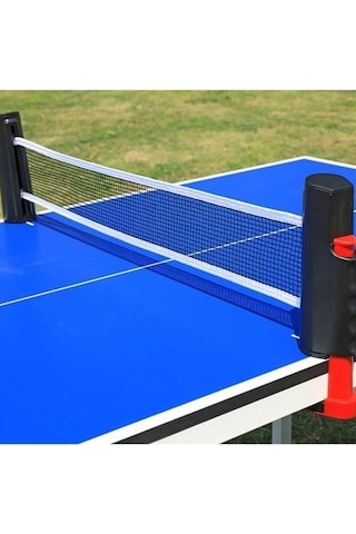 Buffer Teleskopik Taşınabilir Kaymaz Ping Pong Masa Tenisi Filesi Aparatı Mavi
