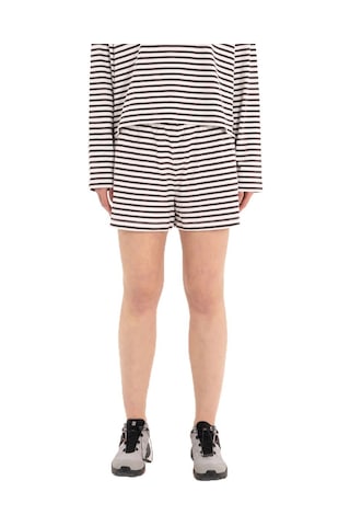 Inguz Stripe Pamuk Şort Siyah - Beyaz