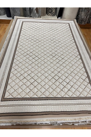 Bertuğ Halı Ada Serisi 09 Salon Oturma Odası Halısı 6m2 200x290 Krem - Vizon