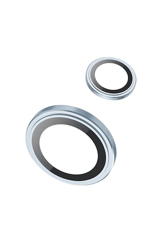 Hoco Crystal Clear iPhone Uyumlu 15-15 Plus Hd 3d Metal Çerçeveli Kamera Koruyucu Lens- 5775 Şeffaf