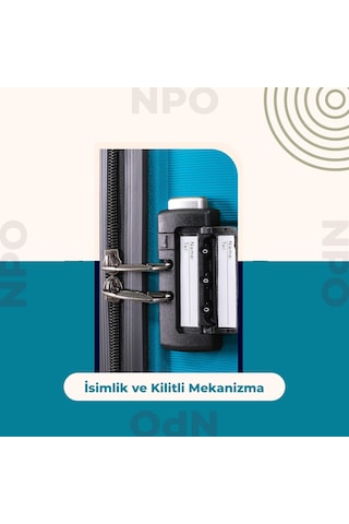 Npo Diamond Pp Polipropilen Büyük Boy Kırılmaz Valiz - Turkuaz