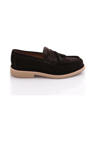 Dgn 6ym4634 Erkek Loafer Ayakkabi Kahve Süet