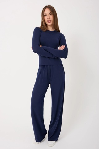 Zoor Ultra Soft Penye Modal Yuvarlak Yaka Bluz Laci Vert
