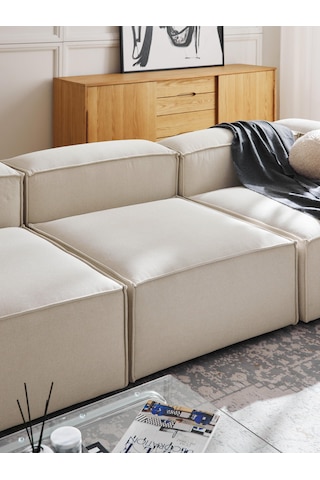 Most Mollis Orta Modül Berjer Silinebilir 01 Kırık Beyaz Keten Ku