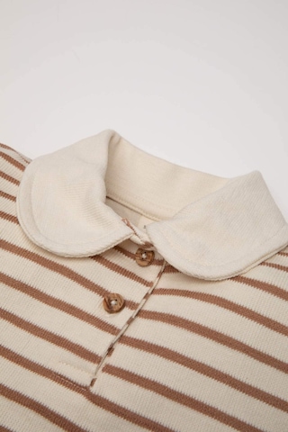 DeFacto Kız Bebek Çizgili Bebe Yaka İçi Yumuşak Tüylü Sweatshirt D6195A5NSBN564 Kahve