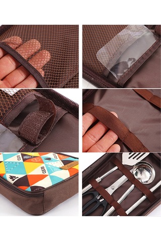 Padalink Kamp, Piknik Ve Seyahat İçin Pratik Alet Düzenleyici Çanta - Mesh Cepli, Hafif Ve Taşınabilir Çok Renkli