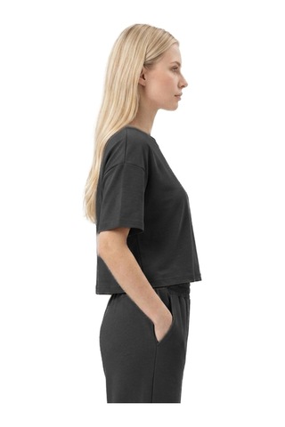 Cottonhıll Premium - Sway Collection Siyah Modal Bisiklet Yaka Tişört