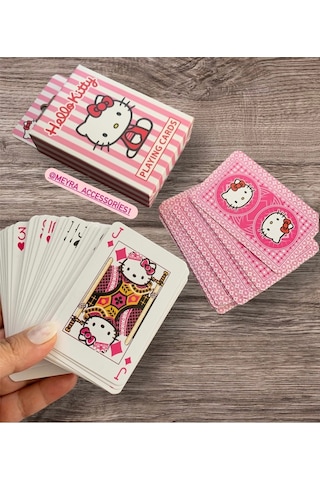 Hello Kitty Iskambil Poker Pişti Oyun Kartı