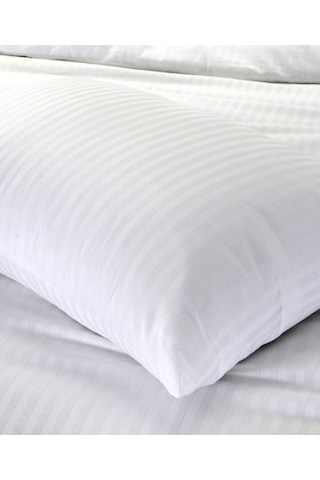 Caqqa Tek Kişilik Çizgili Saten Otel Nevresim Takımı
