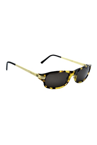 Cartıer Vıntage Santos Tiki Havana Brown Buffalo Horn Gold Havana Kahverengi Altın Gri Unısex Güneş Gözlüğü