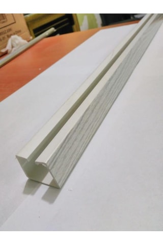 Akordeon Kapı Rayı 3x3cm, Akağaç Ahşap Desenli, 87cm