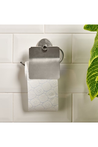 Akınn Lüx Geniş Kapaklı Kağıtlık - Krom - 13x5x12,3 Cm Renkli