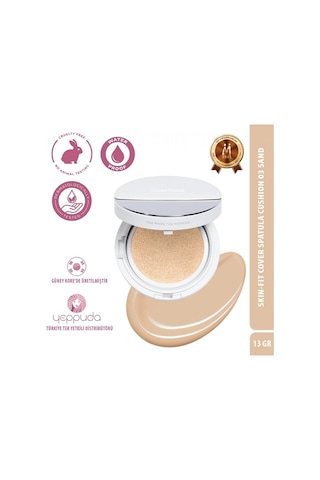 Merythod Skin-fit Cover Spatula Cushion 03 Sand Spf50+pa+++ - Yüksek Kapatıcı,waterproof Spatulalı Fondöten