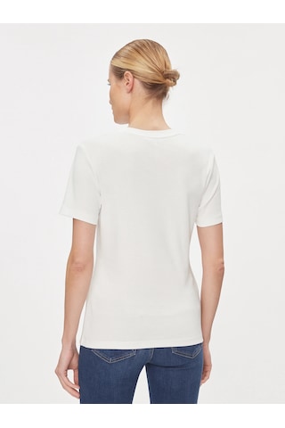 Tommy Hilfiger Logo Nakışlı Kadın T-shirt Beyaz