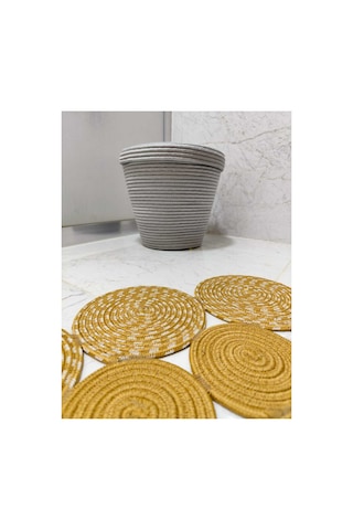 Jüt, Hasır, Çöp Kovası, Mutfak Çöp Kovası, Banyo Çöp Kovası, Doğal, Natürel, Jüt Kova, Modern Kova Gri Gri
