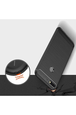 Huawei Y7 2018 Kılıf Zore Room Silikon Kapak Siyah