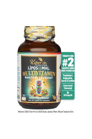 Kiperin Lipozomal Multivitamin 13 Vitamin & 6 Mineral Cilt - Saç - Tırnak & Enerji Akıllı Gıda Takviyesi