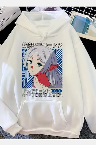 Frieren Beyaz Sweatshirt BEYAZ