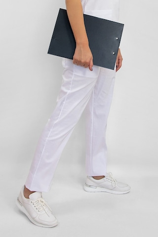 Unisex Beyaz Soft Likralı Cerrahi Doktor Pantolon Hemşire Alt Üniforma Beyaz