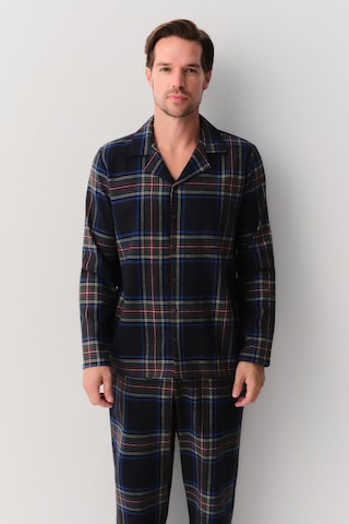 Suwen Matthew Erkek Maskülen Pijama Takımı Sh26300660b1352 Lacivert Ekose