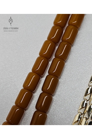 Zer-i Tesbih Tasarım Püsküllü Tesbih Açık Kahverengi