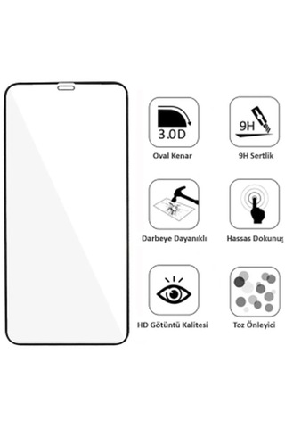 Apple Uyumlu iPhone 14 Pro Max 9d Tam Kaplayan Parmak Izi Bırakmayan Ekran Koruyucu Film