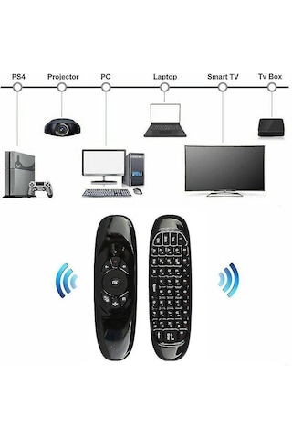 2.4g Kablosuz Air Mouse Mini Klavyeli Uzaktan Kumanda