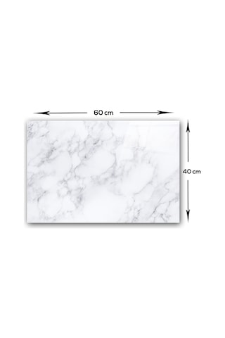 Decorita Klasik Mermer Desenli Cam Ocak Arkası Koruyucu 40x60cm