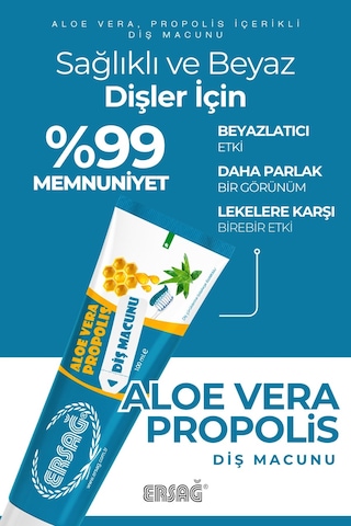 Ersağ Propolis ve Aloe Vera Diş Macunu 100 ML