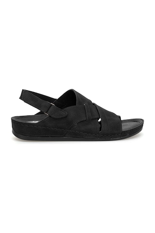 Elit Mysss264-038 Erkek Düz Sandalet Siyah