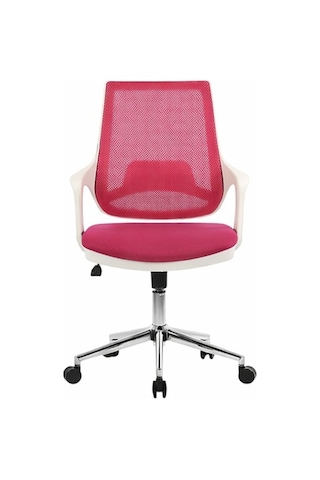 Mix White Çalışma Sandalyesi Ofis Koltuğu Pembe
