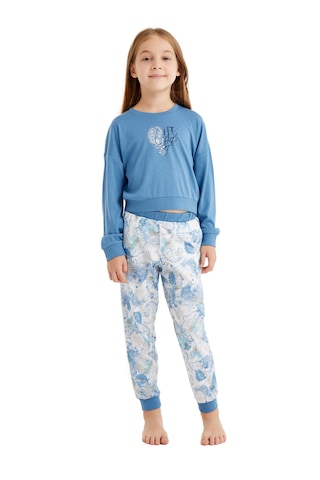 Kız Çocuk Pijama Takımı 51638 - Mavi
