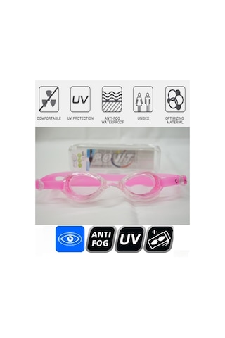 Povit Çocuk Yüzücü Deniz Gözlüğü Anti Fog Buğulanma Yapmaz 2540 Siyah Beyaz