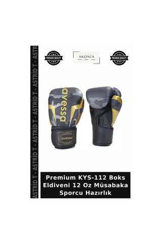 Premium Kys-112 Boks Eldiveni 12 Oz Müsabaka Sporcu Hazırlık Çok Renkli