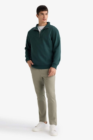 Defacto Regular Fit Yarım Balıkçı Yaka Fermuarlı Kalın Sweatshirt F4136ax25augn536 Yeşil