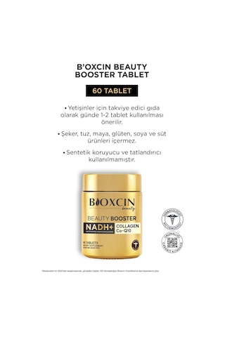 Bioxcin Beauty Booster 60 Tablet - Kolajen Nadh+ Co Q10 Glutatyon Biotin Astaksantin Resveratrol Hya Asit.