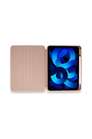 Apple İpad Pro 11 2021 Kılıf Ling 360 Kalemlikli Tablet Kılıf - Rose Gold Arka Kapak