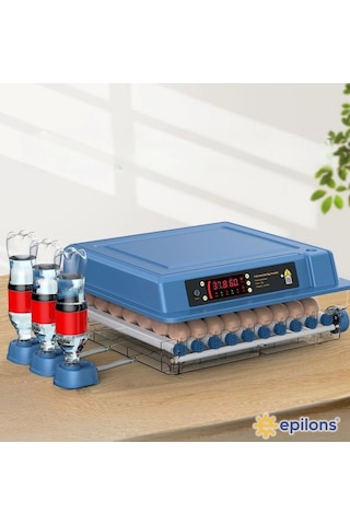 60 Yumurta Kapasiteli Tam Otomatik Kuluçka Makinesi - Civciv, Kaz, Hindi Ve Ördek Yetiştiriciliği Epo-w60