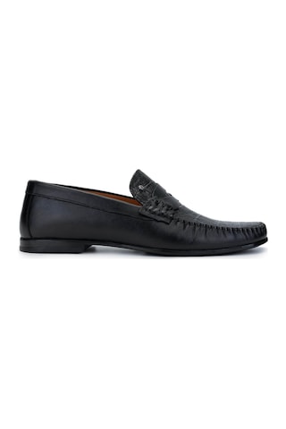 Tamer Tanca Erkek Hakiki Deri Siyah Kroko Loafer Ayakkabı 478 B1100 Erk Ayk Sk24-25 Sıyah Kroko Siyah Kroko