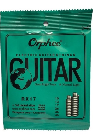 Orphee Rx17 Elektro Gitar Teli Seti Orta Seviye - Nikel Seri Nikel Alaşım Kaplama, Yüksek Karbonlu Çelik Çekirdek, Esnek Çalım Hissi Ve Kararlı Akort Uyum: Tüm Standart Elektro Gitarlar