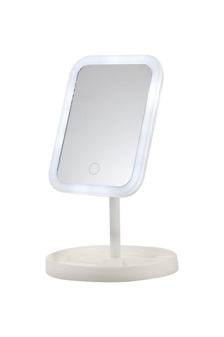 Polosmart Pbs517 Şarjlı Led Işıklı Makyaj Aynası Beyaz Beyaz