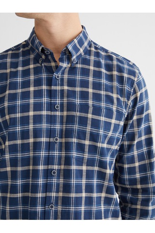 Lcwaıkıkı Classic Lacivert Regular Fit Ekose Erkek Gömlek