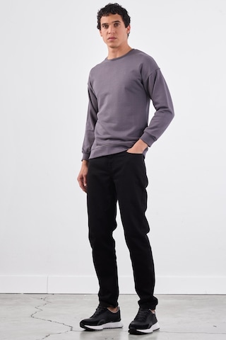 Dufy Antrasit Bisiklet Yaka Regular Fit Erkek Sweatshirt Antrasit