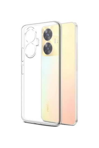 Kvy Realme C55 Kamera Korumalı Süper Silikon Kılıf