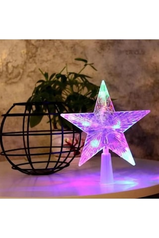 21 Cm Yılbaşı Süs Tepe Lambası Karışık Renk Fişli Led