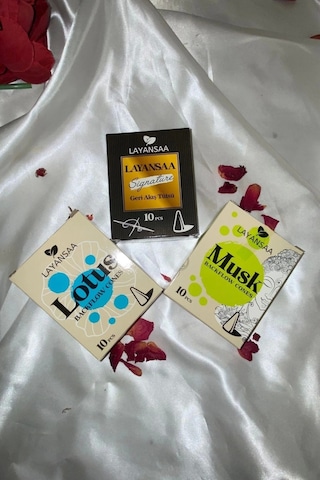 Organik Tütsü Seti Geri Akış Back Flow Şelale 3d Tütsü Doğal Kokulu Lotus